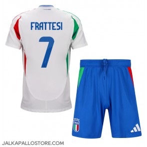 Italia Davide Frattesi #7 Vieraspaita Lapsille EM-Kisat 2024 Lyhythihainen (+ shortsit)
